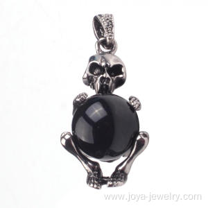 Antique Skull Onyx Jewelery Accessories Pendant Necklace